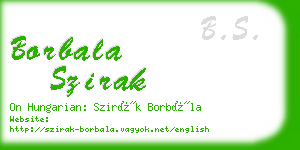 borbala szirak business card